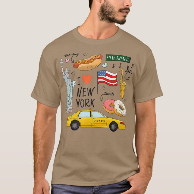 Camiseta Adoro o presente inspirado no turismo de ícones de (Frente)