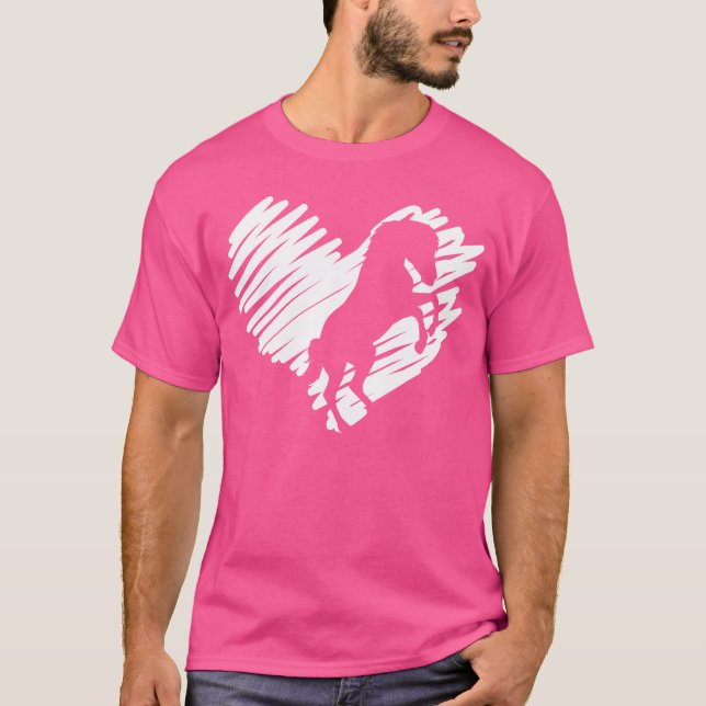 Camiseta Adoro o retro dos cavalos (Frente)