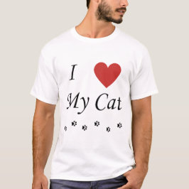 Camiseta Adoro O Texto E O Coração Do Meu Gato