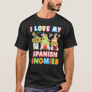 Camiseta Adoro Os Meus Gnomos Espanhóis Criança Professora