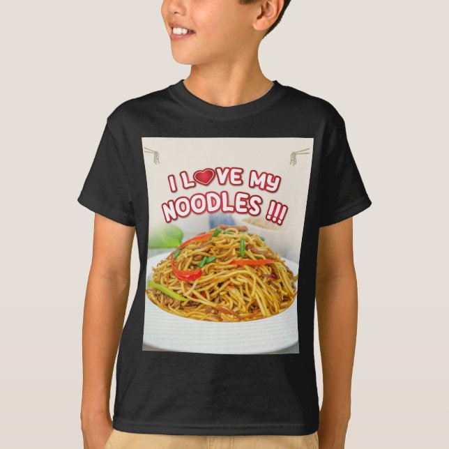 Camiseta Adoro os meus macarrões (Frente)