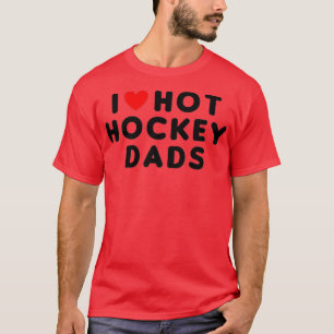 Camiseta Adoro Pais de Hóquei Quente Coração Vermelho Engra