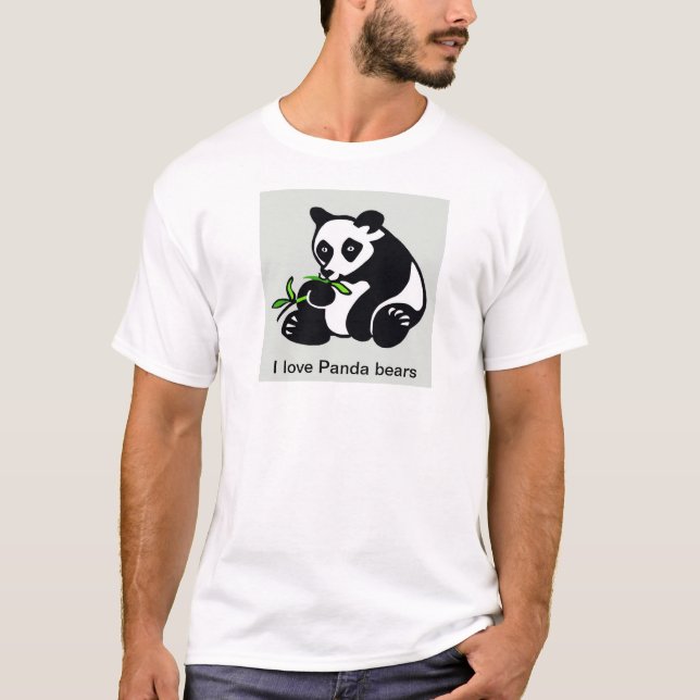 Camiseta Adoro Peras de Panda - guerreiro da vida selvagem  (Frente)