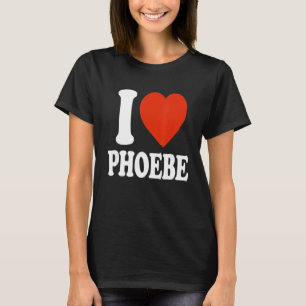 Camiseta Adoro Phoebe I Heart Phoebe Red Heart Namorados