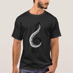 Camiseta Adoro Piano Nota Musical