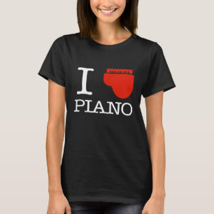 Camiseta Adoro Piano Para Pianista E Músico Clássico T