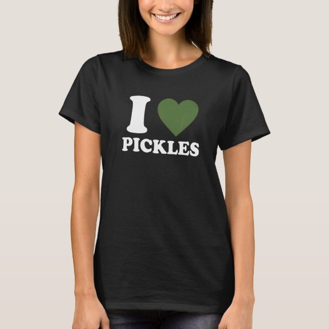 Camiseta Adoro picles, picles, picles, Fruta de pepino (Frente)