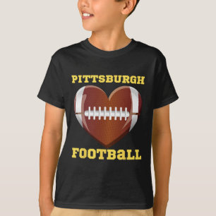 Camiseta Adoro Pittsburgh Futebol Heart Women Toddler Gir