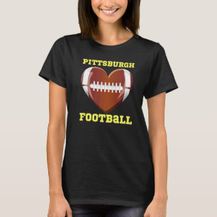 Camiseta Adoro Pittsburgh Futebol Heart Women Toddler Gir