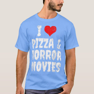 Camiseta Adoro Pizza E Filmes De Horror 1061159
