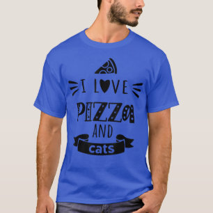 Camiseta Adoro Pizza E Gatos - Pizza Cat1157
