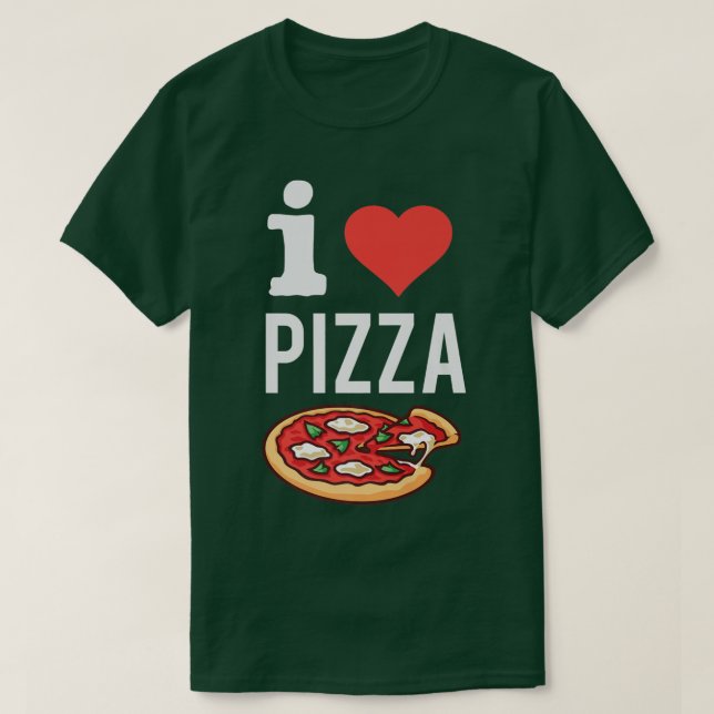 Camiseta Adoro Pizza Engraçada Pizza Pover Foodie Comida It (Frente do Design)