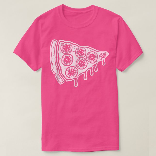 Camiseta Adoro Pizza para Homens Mulheres Crianças Divertid (Frente do Design)