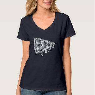 Camiseta Adoro Pizza para Homens Mulheres Crianças Divertid