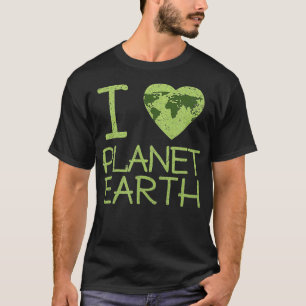 Camiseta Adoro planeta Terra do Coração