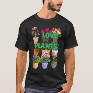 Camiseta Adoro plantas Muitos Potes