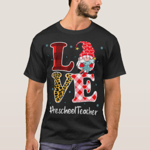 Camiseta Adoro Professor de Pré-Escolas Gnomo Matando de N