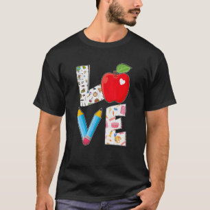 Camiseta Adoro Professora Lápis Gráfico Legal Professora Ap
