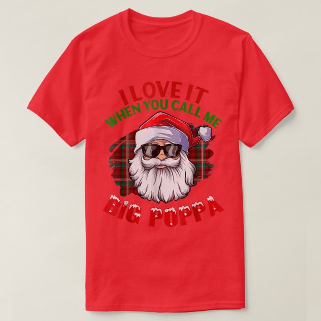Camiseta Adoro Quando Me Chamas De Grande Vestido De Natal (Frente do Design)