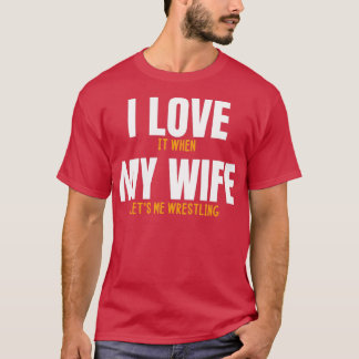 Camiseta Adoro quando minha esposa me deixa luta engraçada