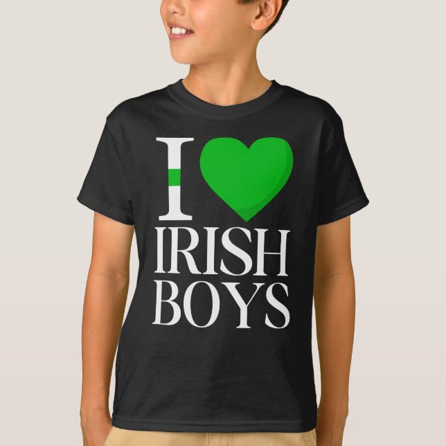 Camiseta Adoro rapazes irlandeses, Rua. Dia de Patrick 2025 (Frente)