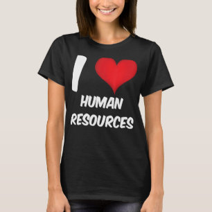 Camiseta Adoro Recursos Humanos do Coração Vermelho do HR