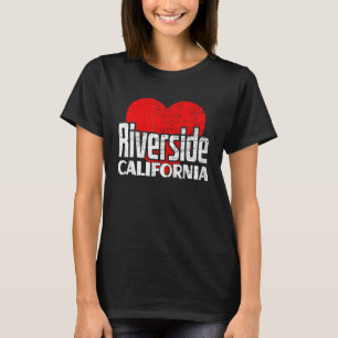 Camiseta Adoro Riverside California Retro Big Heart Rivers