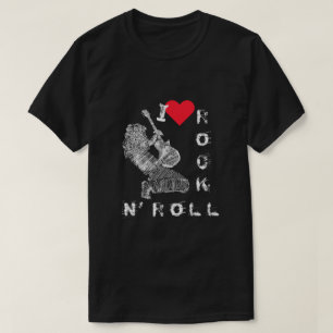 Camiseta Adoro Rock N' Roll - Jogador De Violão - Rock N'