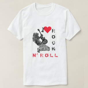 Camiseta Adoro Rock N' Roll - Jogador De Violão - Rock N' 