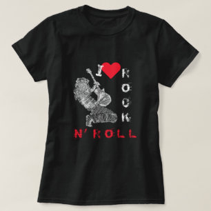 Camiseta Adoro Rock N' Roll - Jogador De Violão - Rock N' 