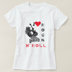 Camiseta Adoro Rock N' Roll - Tocador de Violão - concerto