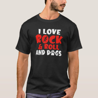 Camiseta Adoro Rock, Roll e Dogs Rocker