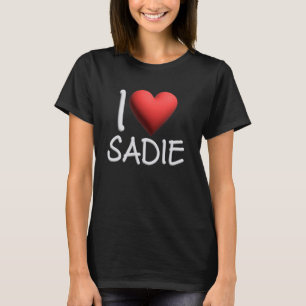 Camiseta Adoro Sadie Name Personalizado Menina Amiga H