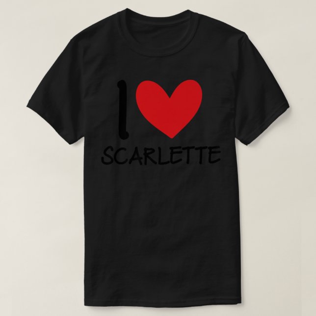 Camiseta Adoro Scarlette Name Personalised Girl Woman BFF (Frente do Design)