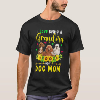 Camiseta Adoro Ser Avó E Cachorro Mãe Cachorros Dourados So