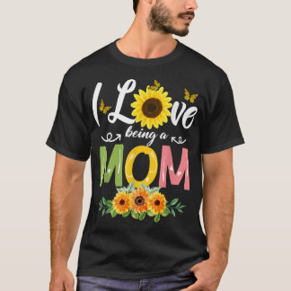 Camiseta Adoro Ser Mãe Dia de as mães De Girassol 2022 T-Sh