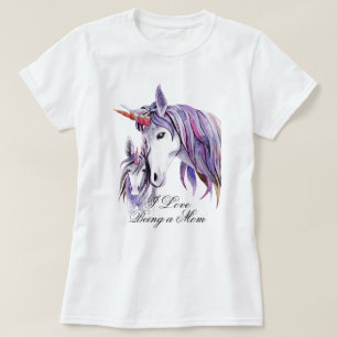 Camiseta Adoro ser mãe, mãe, mãe, mãe e bebê.