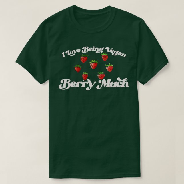 Camiseta Adoro Ser Vegan Berry Muito2 (Frente do Design)