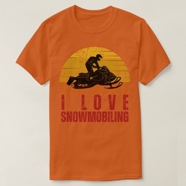 Camiseta Adoro Snowmobiling 6 (Frente do Design)