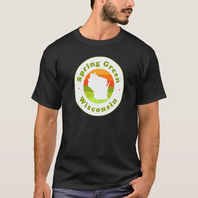 Camiseta Adoro Souvenir de Wi-Fi Primavera Green Wisconsin (Frente)