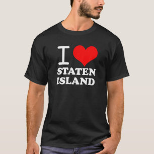 Camiseta Adoro Staten Island Red Heart Meme Engraçado