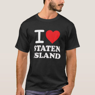 Camiseta Adoro Staten Island Red Heart Meme Engraçado
