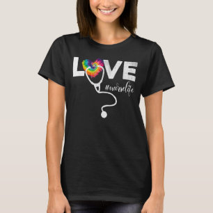 Camiseta Adoro Stethoscope Enfermeira Dia de os namorados d