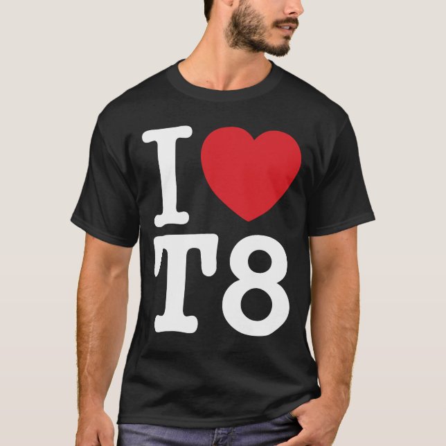 Camiseta Adoro T8 I Heart T8 (Frente)