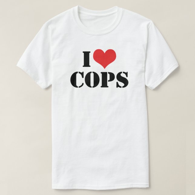 Camiseta Adoro T-Shirt da Polícia (Frente do Design)