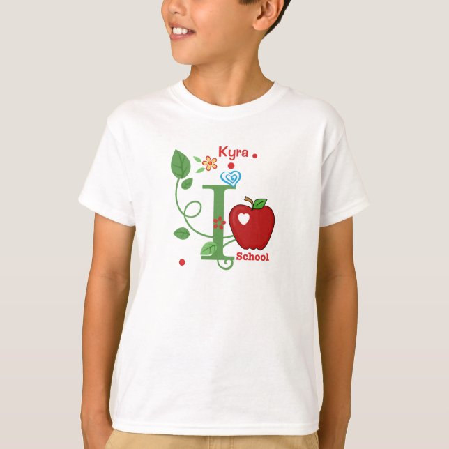 Camiseta Adoro T-Shirt das Crianças da Escola (Frente)