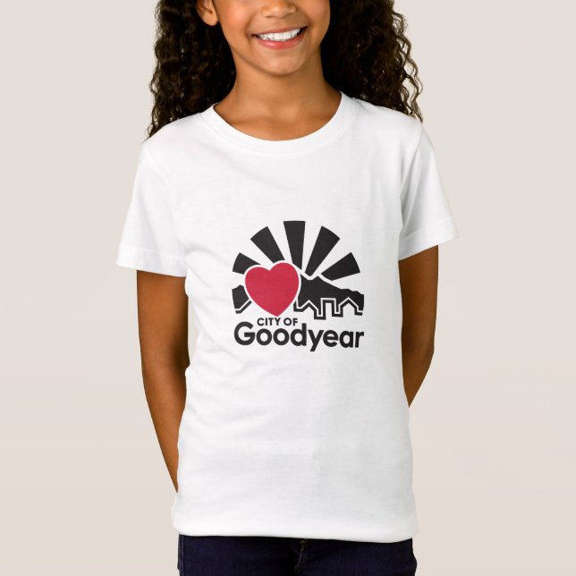 Camiseta Adoro T-Shirt Goodyear para Meninas (Frente)