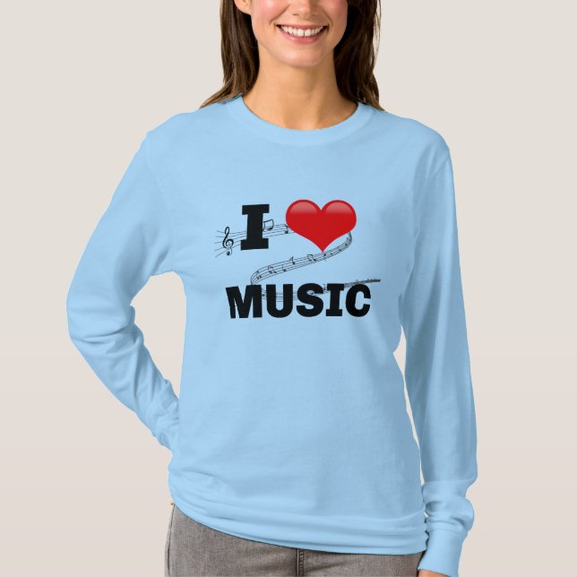 Camiseta Adoro T-Shirt Música (Frente)