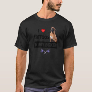 Camiseta Adoro Tatuagens e Meu Cachorro-Boxer Tatuado M