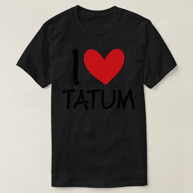 Camiseta Adoro Tatum Name Heart Personalised Men Cara BFF F (Frente do Design)